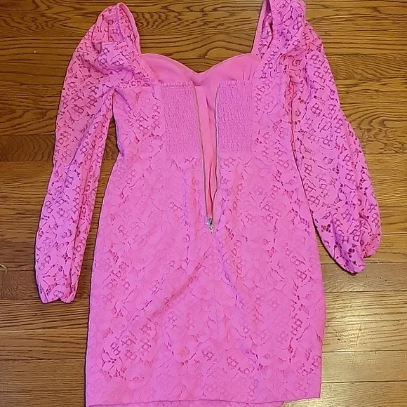 Lilly Pulitzer Pink Lace Dress Size 4 NWT - Picture 5 of 8